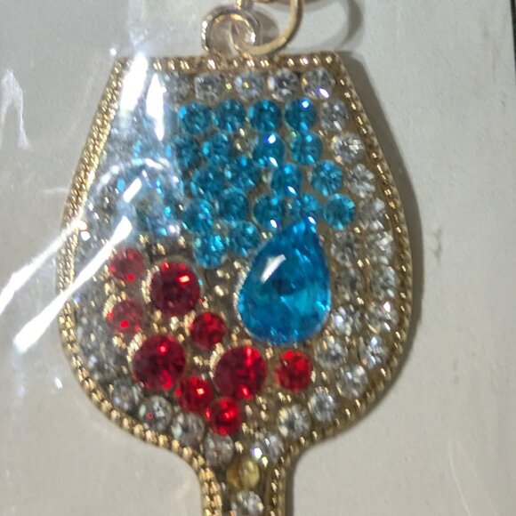 ~NWT Wine glasses purse charm or keychain - Picture 2 of 2